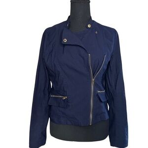 Eden Society Womens Shelle Stretch Moto Jacket Size Medium oj